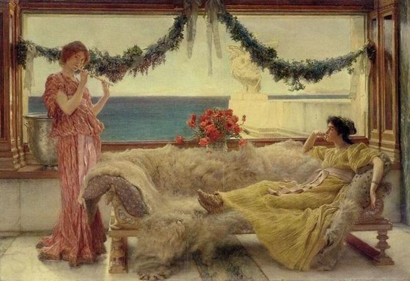 Alma-Tadema, Sir Lawrence Melody on a Mediterranean Terrace